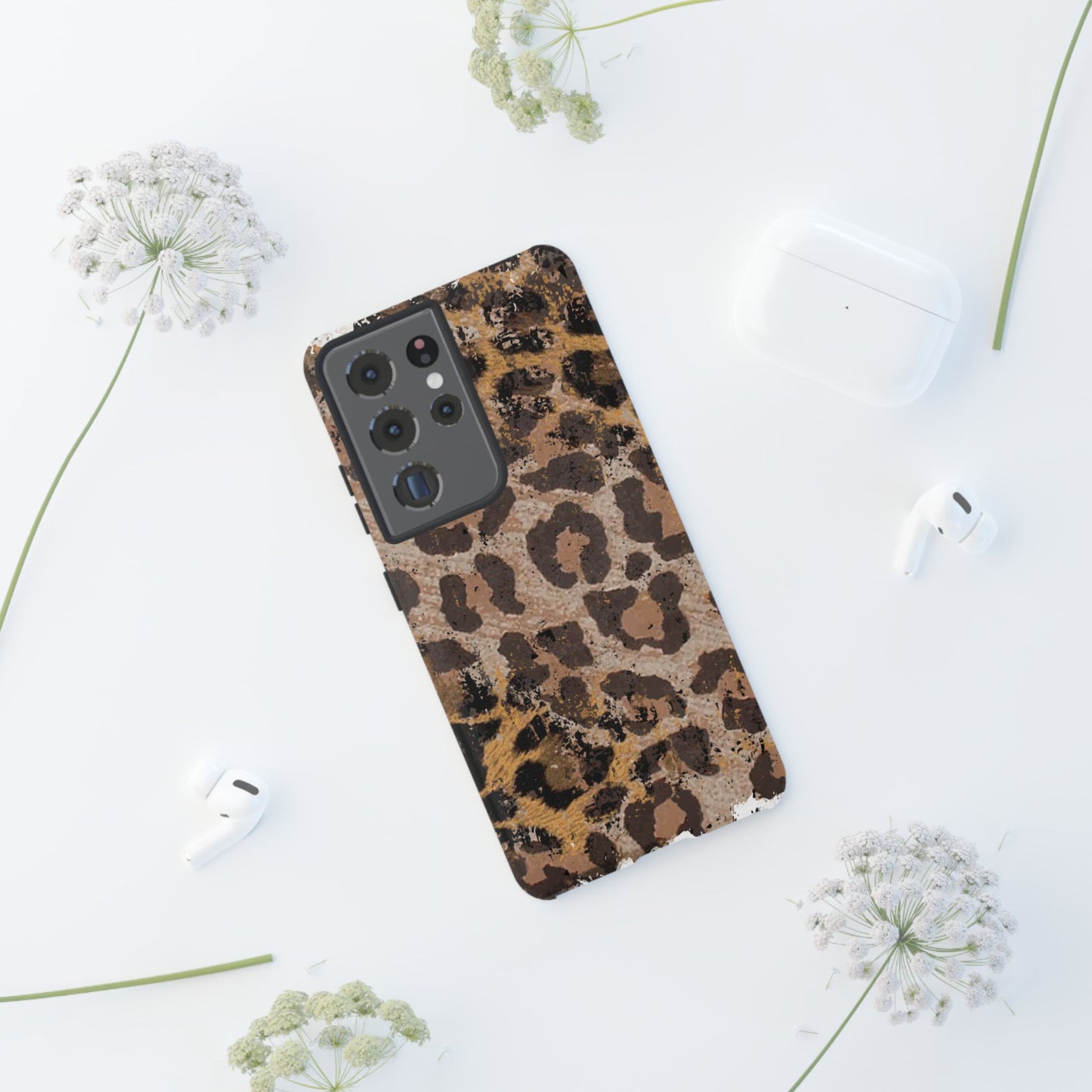 Vintage Distressed Leopard Print - Samsung Galaxy Series Case