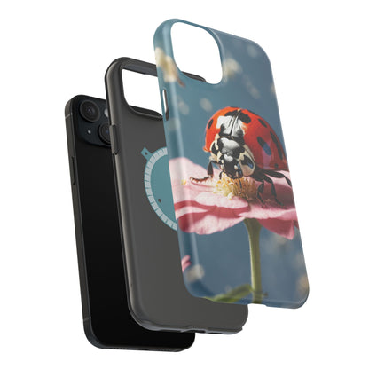 MagSafe iPhone Case: Floral Ladybug Delight