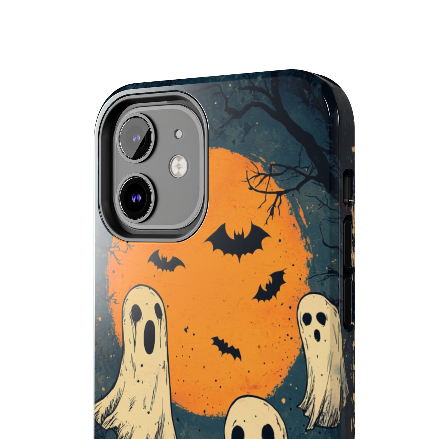 Haunted Ghosts & Full Moon iPhone Case – Spooky Halloween Design