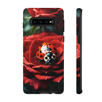 Elegant Rose & Ladybug Charm - Samsung Galaxy Case