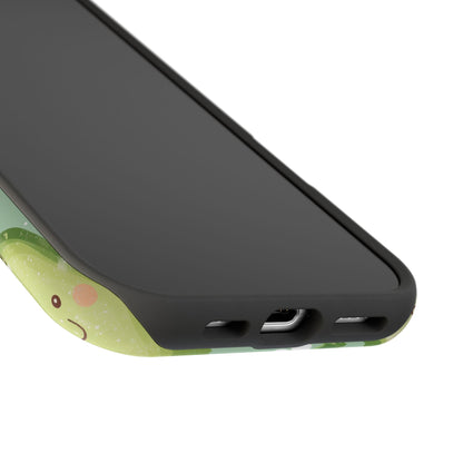 Smiling Avocados Tough MagSafe iPhone Case – Cute Avocado Design, Dual-Layer Protection