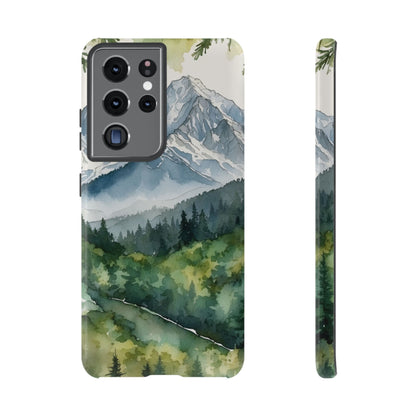 Watercolor Alpine Mountainscape - Samsung Galaxy Case