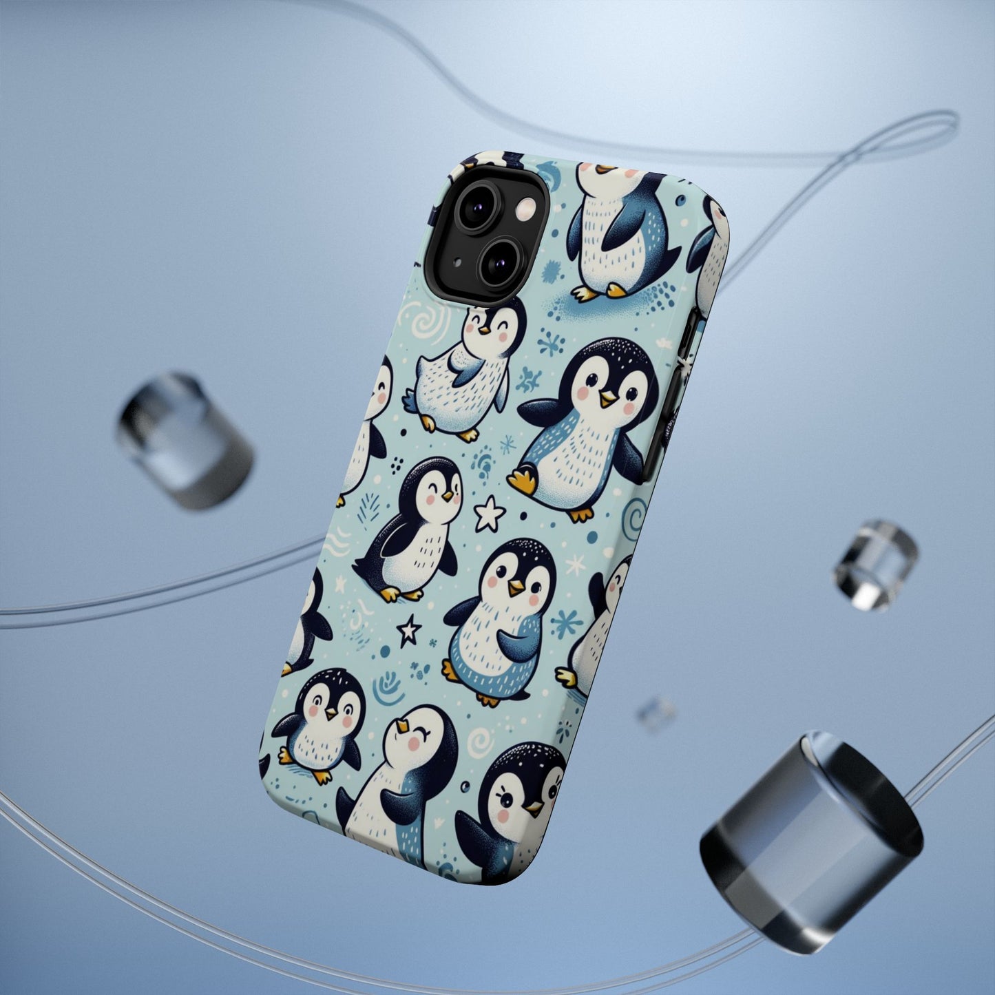 Cute Penguin Parade iPhone Case