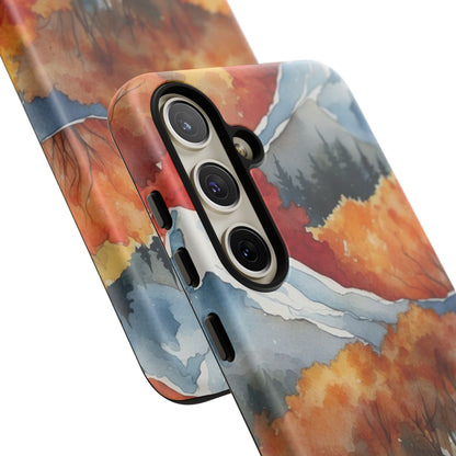 Autumn Mountain Forest Watercolor - Samsung Galaxy Case