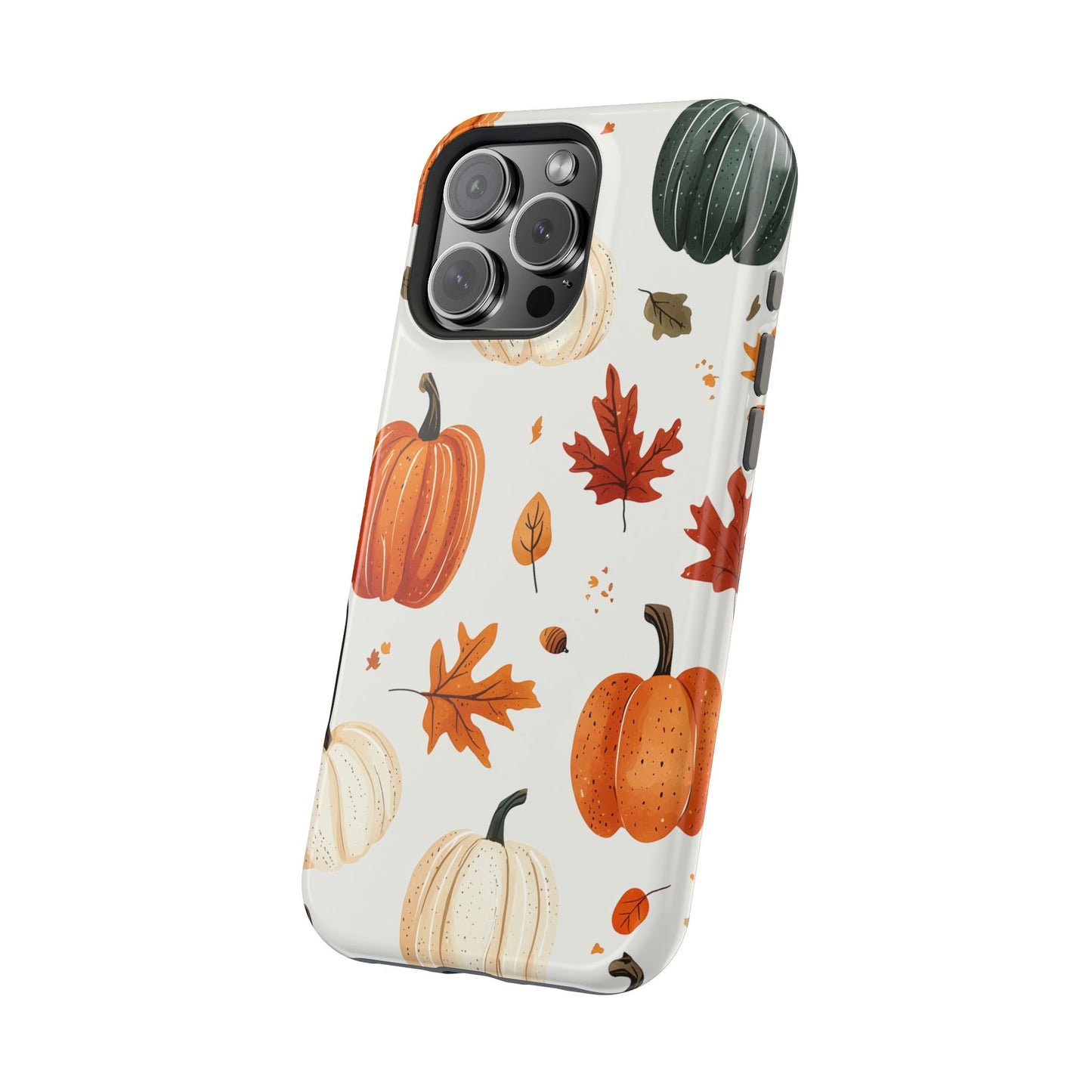 Autumn Pumpkin MagSafe iPhone Case – Fall Leaves and Harvest Design