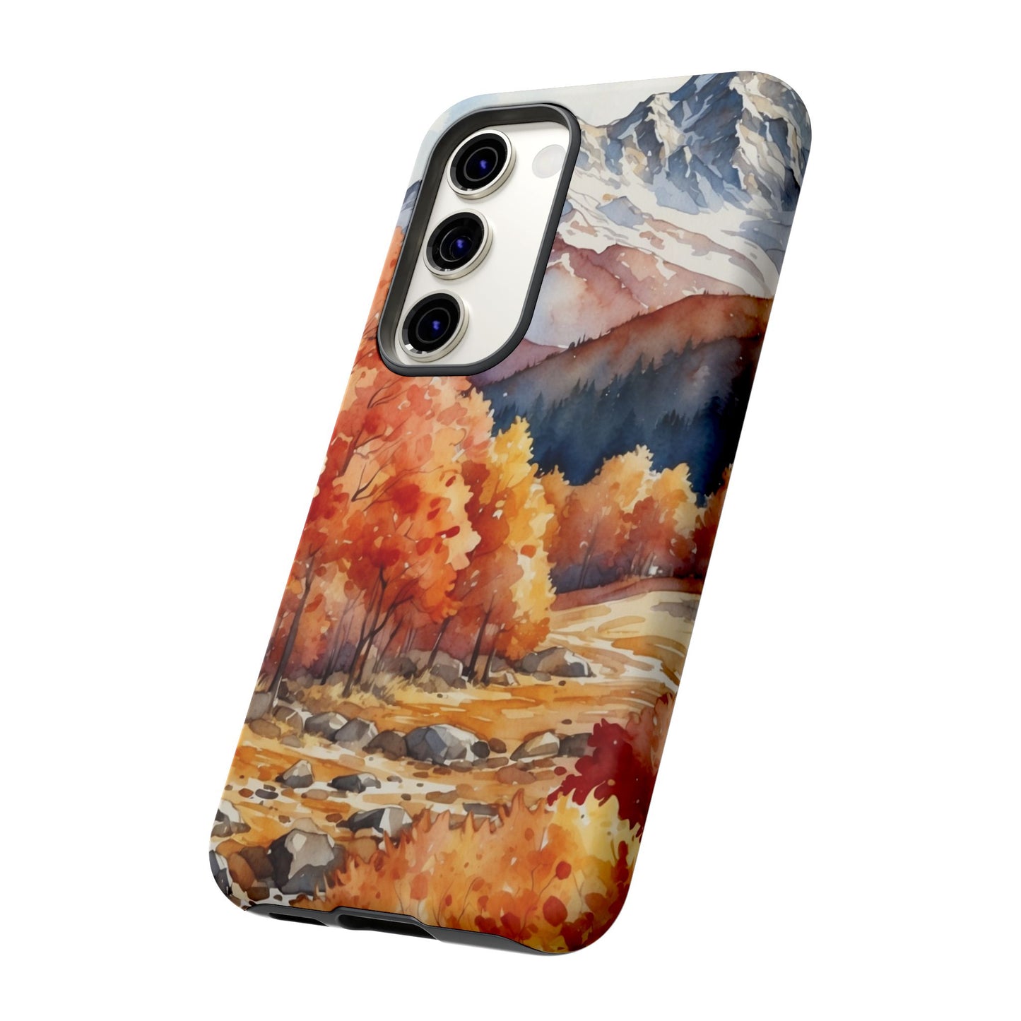 Watercolor Autumn Forest and Mountains - Samsung Galaxy Case