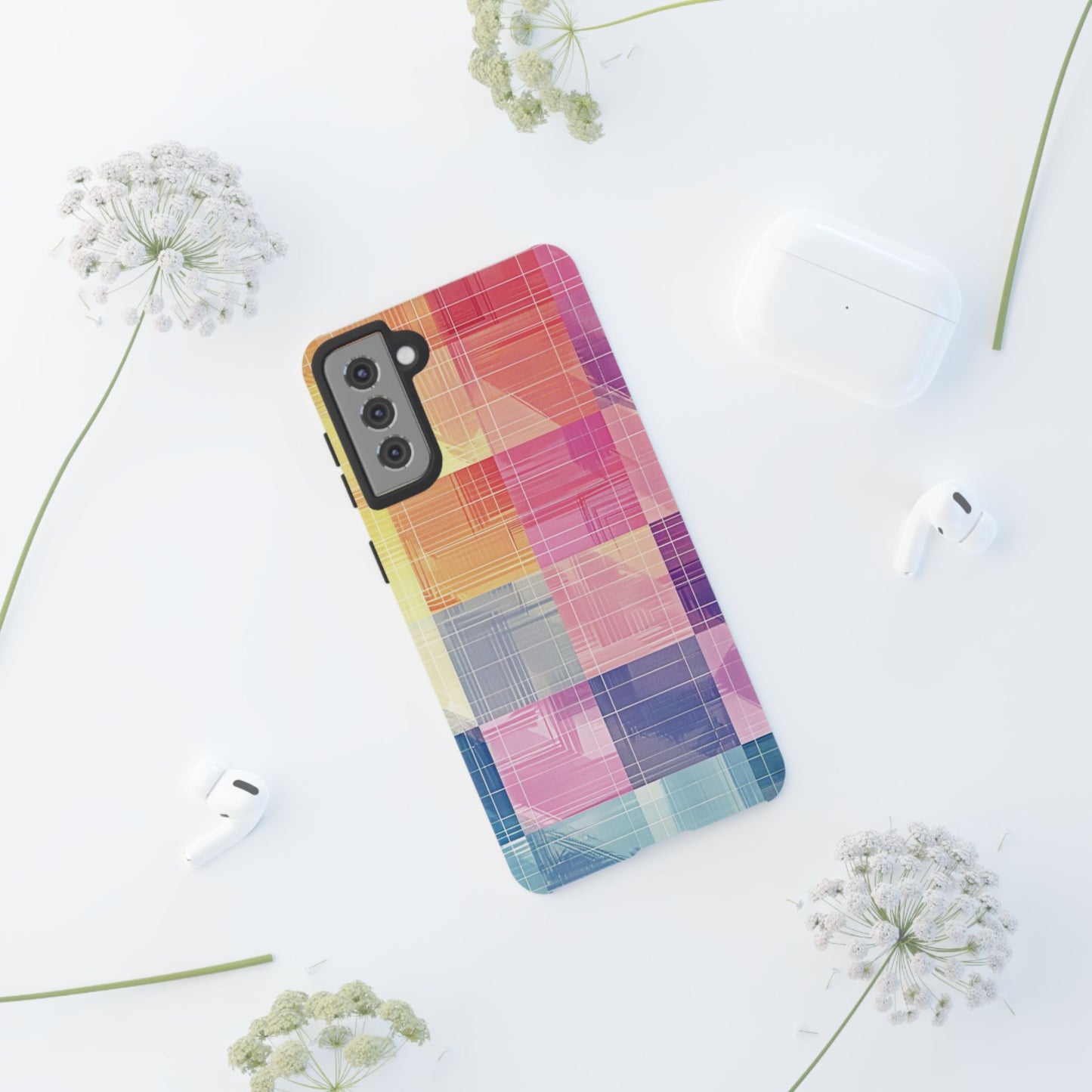 Pastel Panache Watercolor Plaid Case