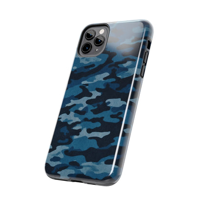 Dark Blue Camouflage – Stylish and Durable iPhone Case for Everyday Use