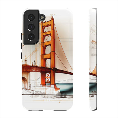 Golden Gate Bridge Samsung Galaxy Case - Architectural Sketch Design