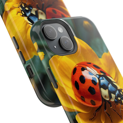 Yellow Blossoms with Bug Accent - MagSafe iPhone Case