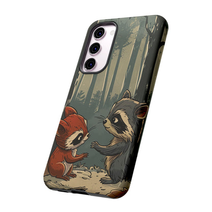 Whimsical Woodland Raccoons Phone Case