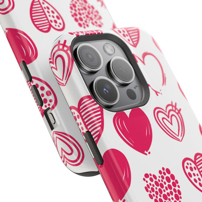 Funky Pink Hearts – MagSafe iPhone Case