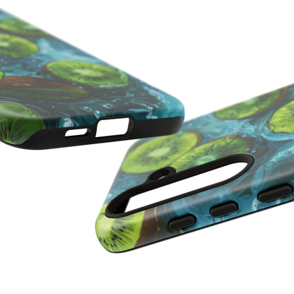 Tropical Kiwi Splash Samsung Galaxy Case – Tough Dual - Layer, Vibrant Summer Design - BOGO Cases