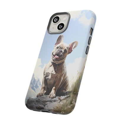 Frenchie iPhone Samsung Galaxy Phone Case! French Bull Dog Standing Proudly. Extremely Tough & Durable With Dual Layer Protection.