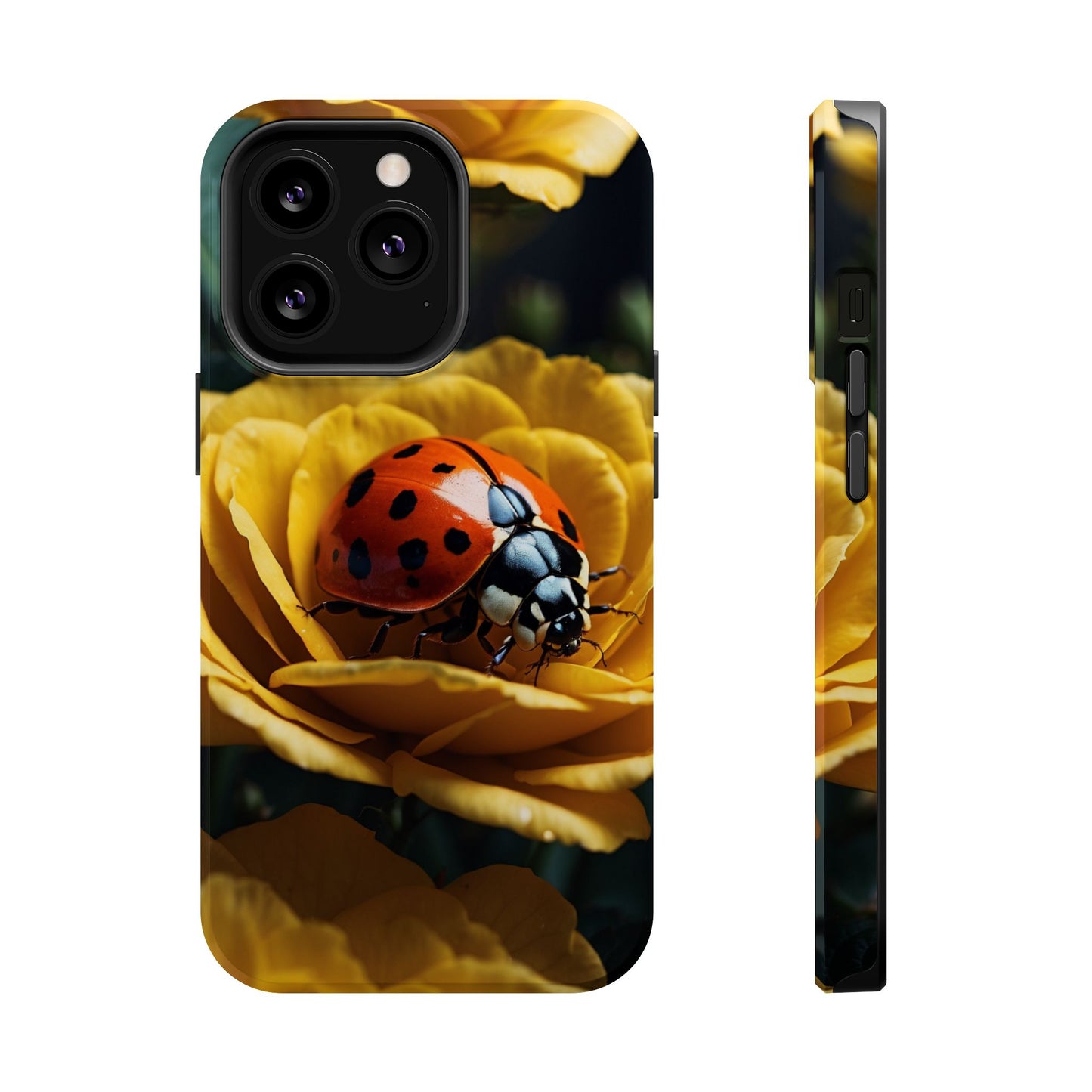 MagSafe iPhone Case: Ladybug on Yellow Petals