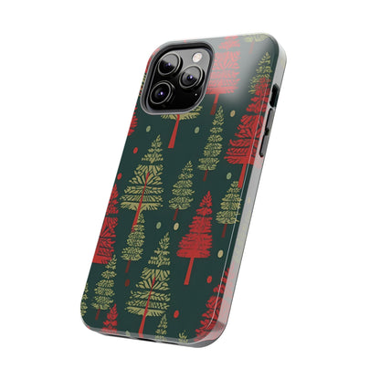 Retro Christmas Trees Pattern - iPhone Series Case