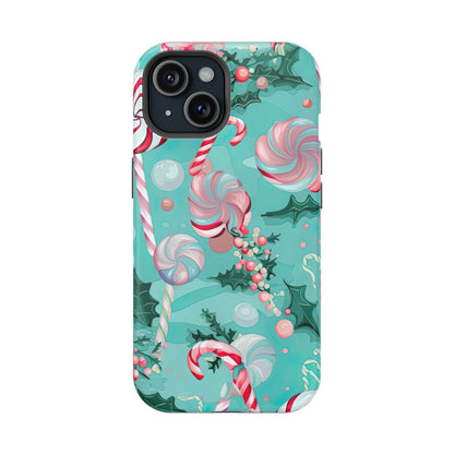 Candy Cane & Peppermint Holiday Delight – MagSafe iPhone Series Case