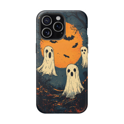 Haunted Ghosts & Full Moon MagSafe iPhone Case – Spooky Halloween Design