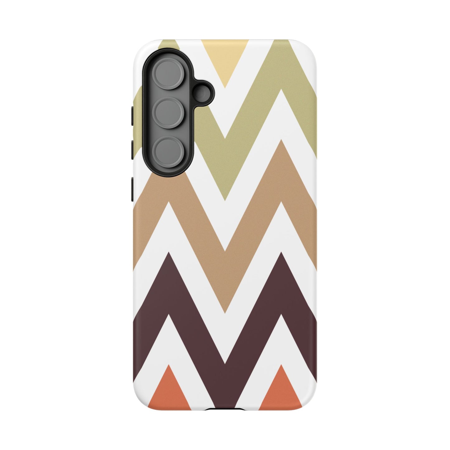 Earthy Chevron Samsung Galaxy Case – Boho-Inspired Design with Dual-Layer Protection