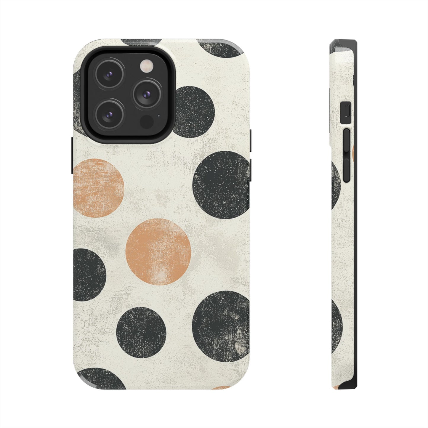 Vintage Polka Dot iPhone Case - Retro Abstract Protective Cover