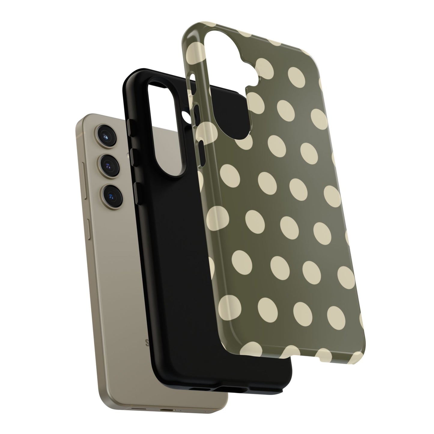 Vintage Green & Cream Polka Dots – Samsung Galaxy Case