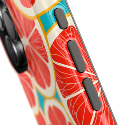 Ruby Grapefruit Pop Tough MagSafe iPhone Case – Vibrant Citrus Design, Shock-Resistant Protection