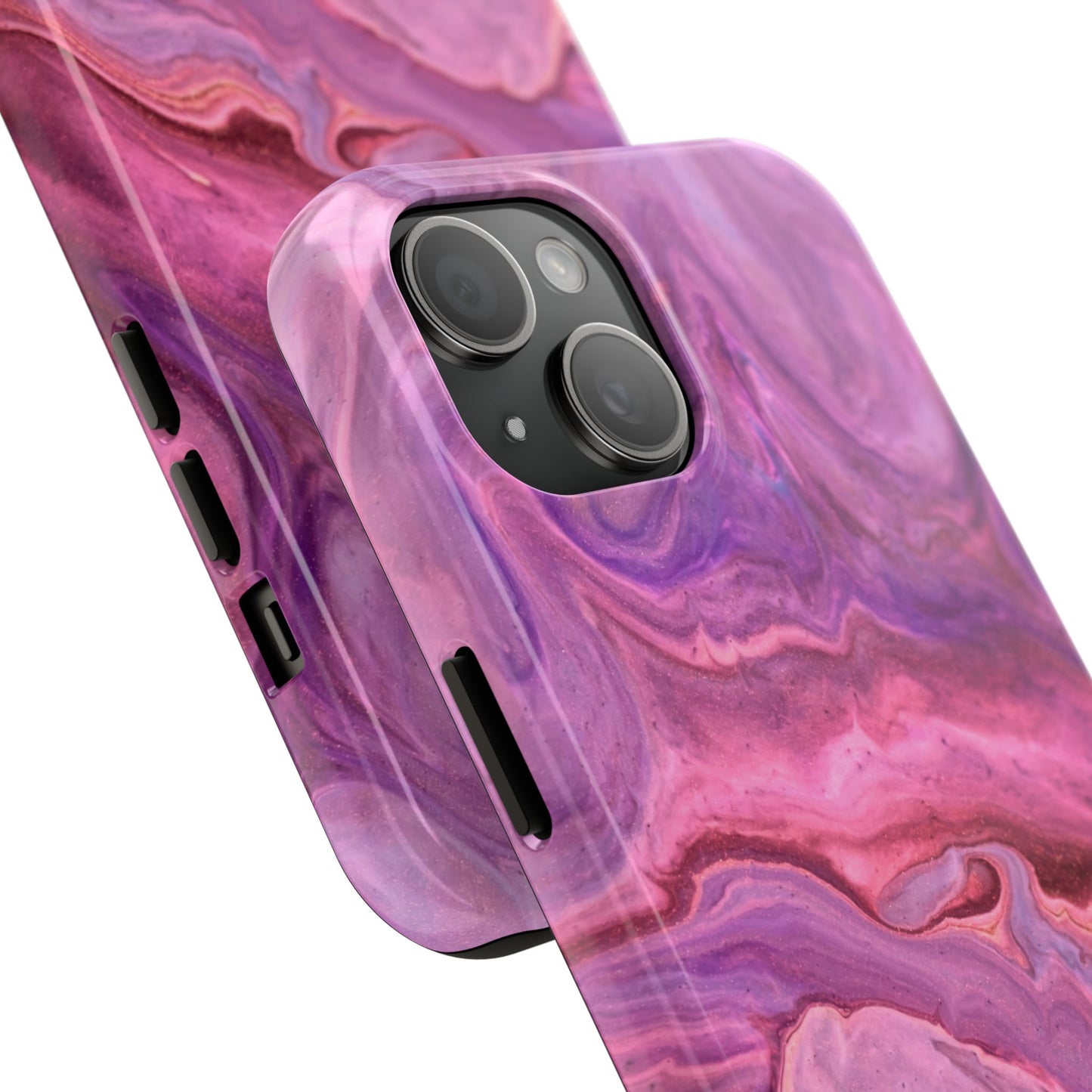 Lavender Dreamscape – iPhone Case with Pink & Purple Marble Swirl