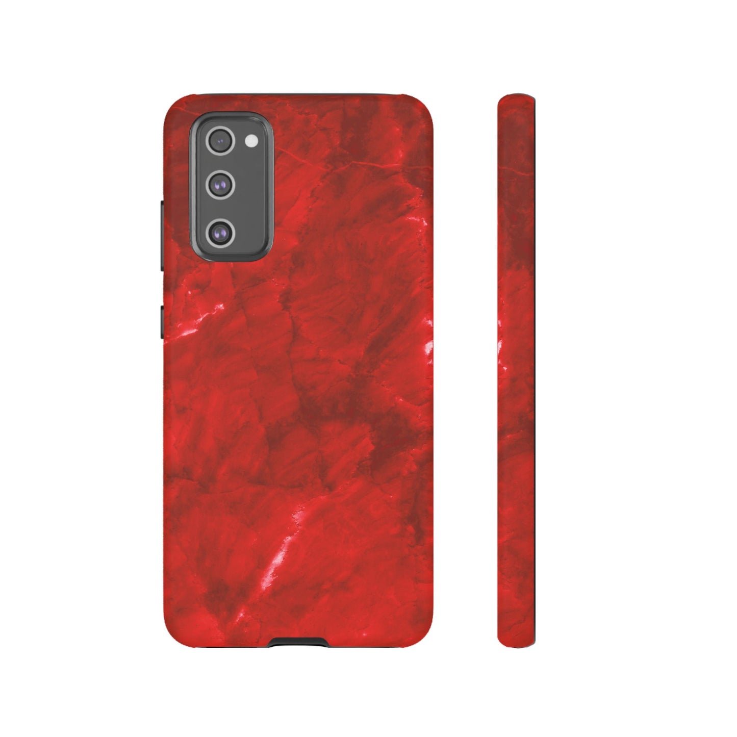 Bold Red Marble Samsung Galaxy Case – Luxe Modern Design with Vibrant Finish