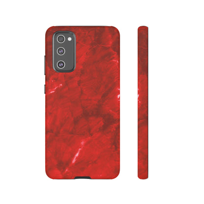 Bold Red Marble Samsung Galaxy Case – Luxe Modern Design with Vibrant Finish