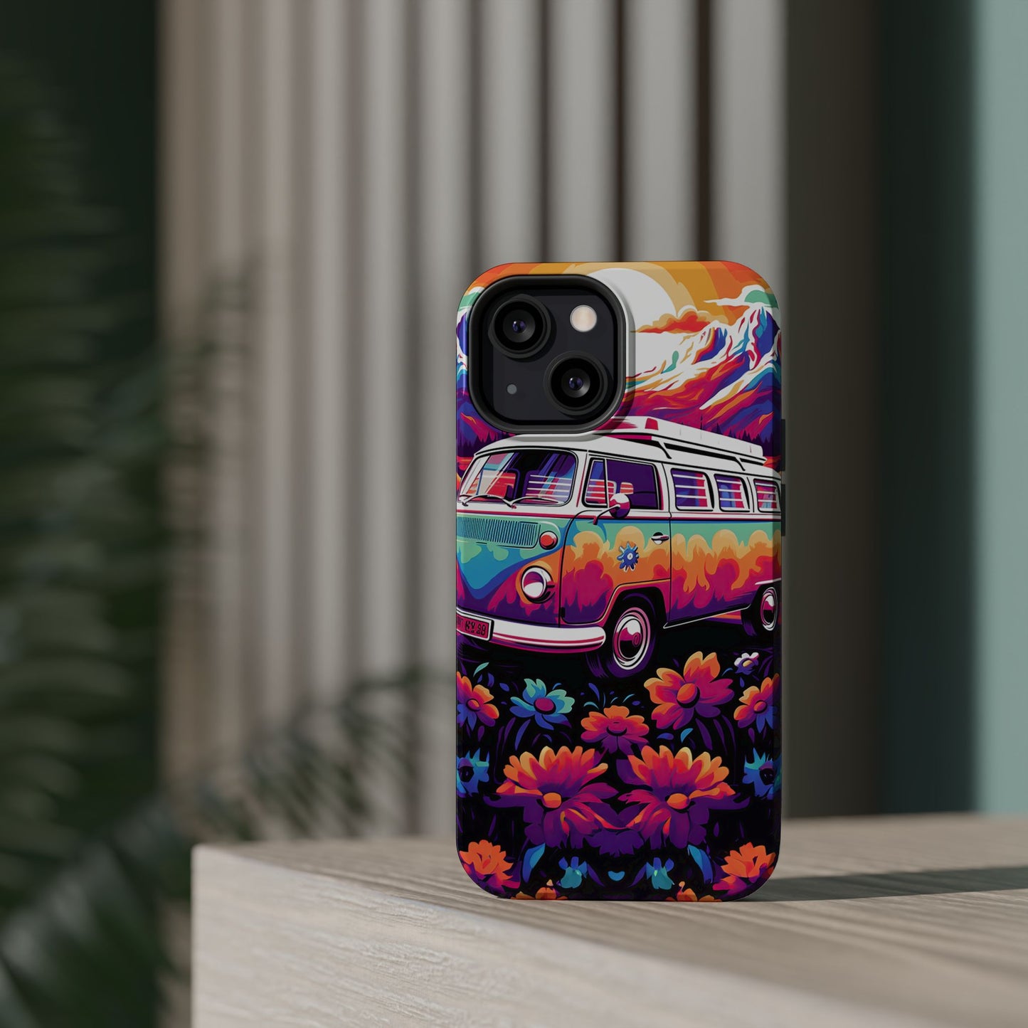 Groovy Floral Sunset Van – MagSafe iPhone Series Case