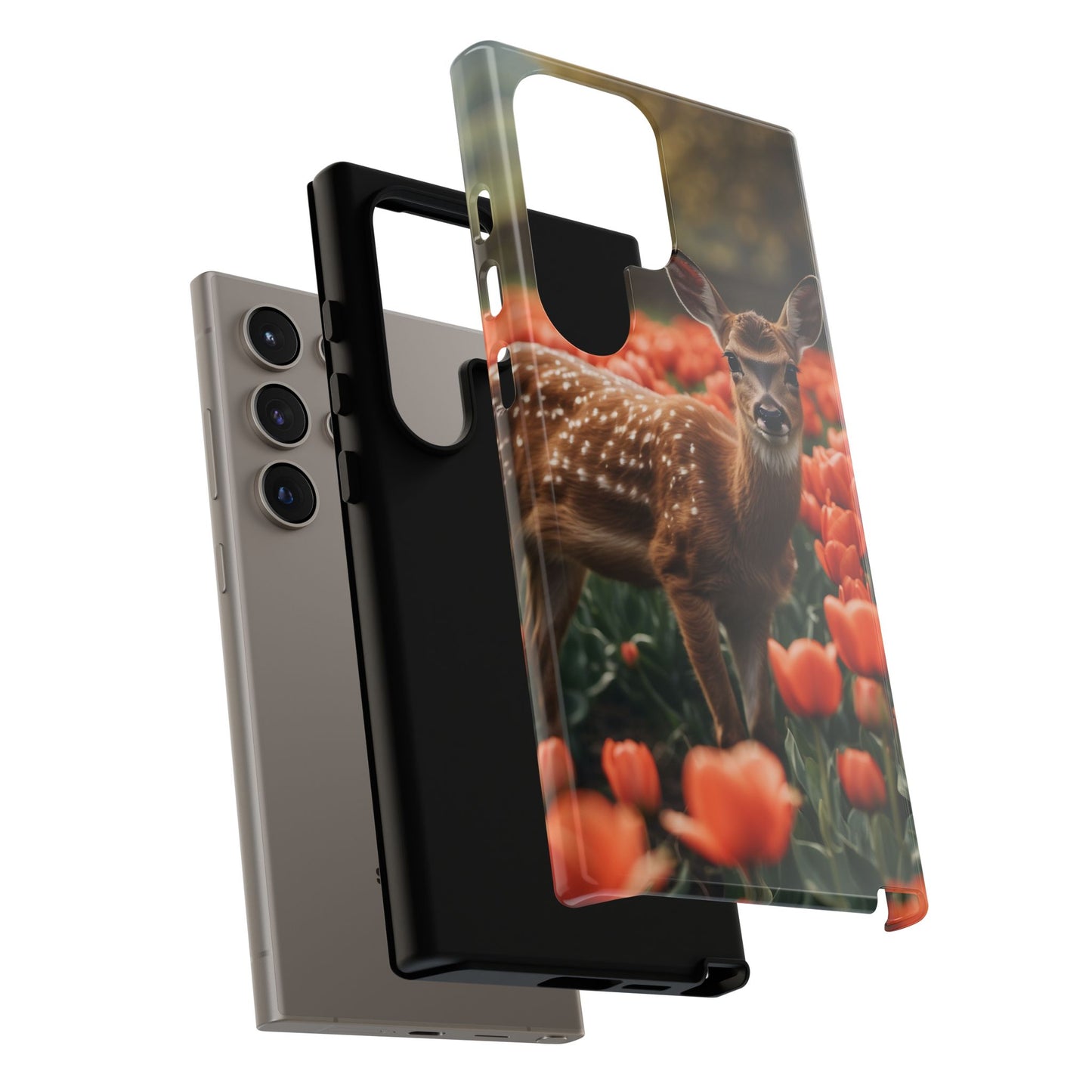 Fawn Among Tulips Samsung Galaxy Case