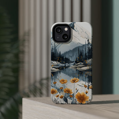 Silver Alpine Wildflower iPhone Case