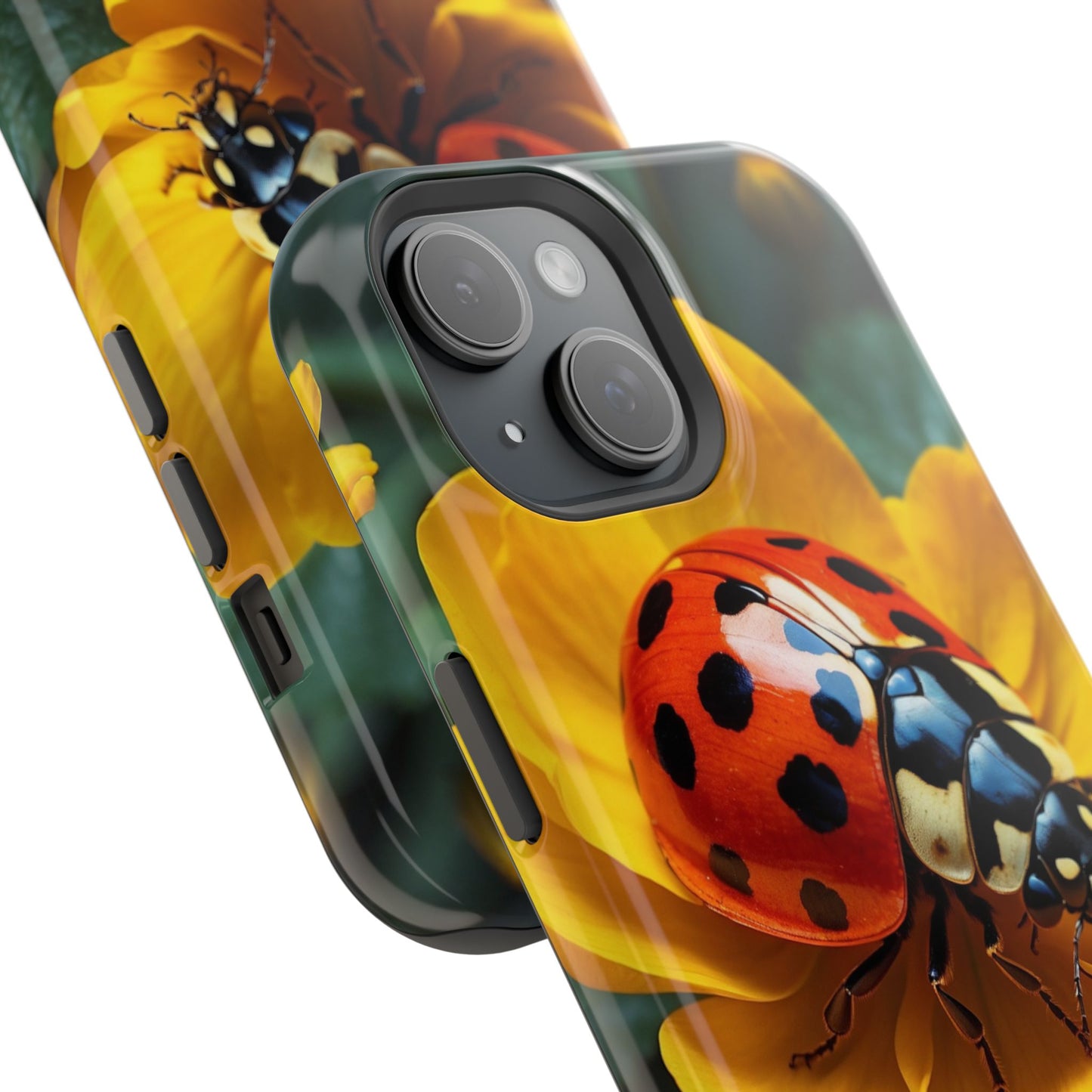 Yellow Blossoms with Bug Accent - MagSafe iPhone Case