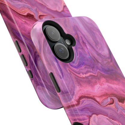 Lavender Dreamscape – MagSafe Case with Abstract Purple & Pink Marble Art