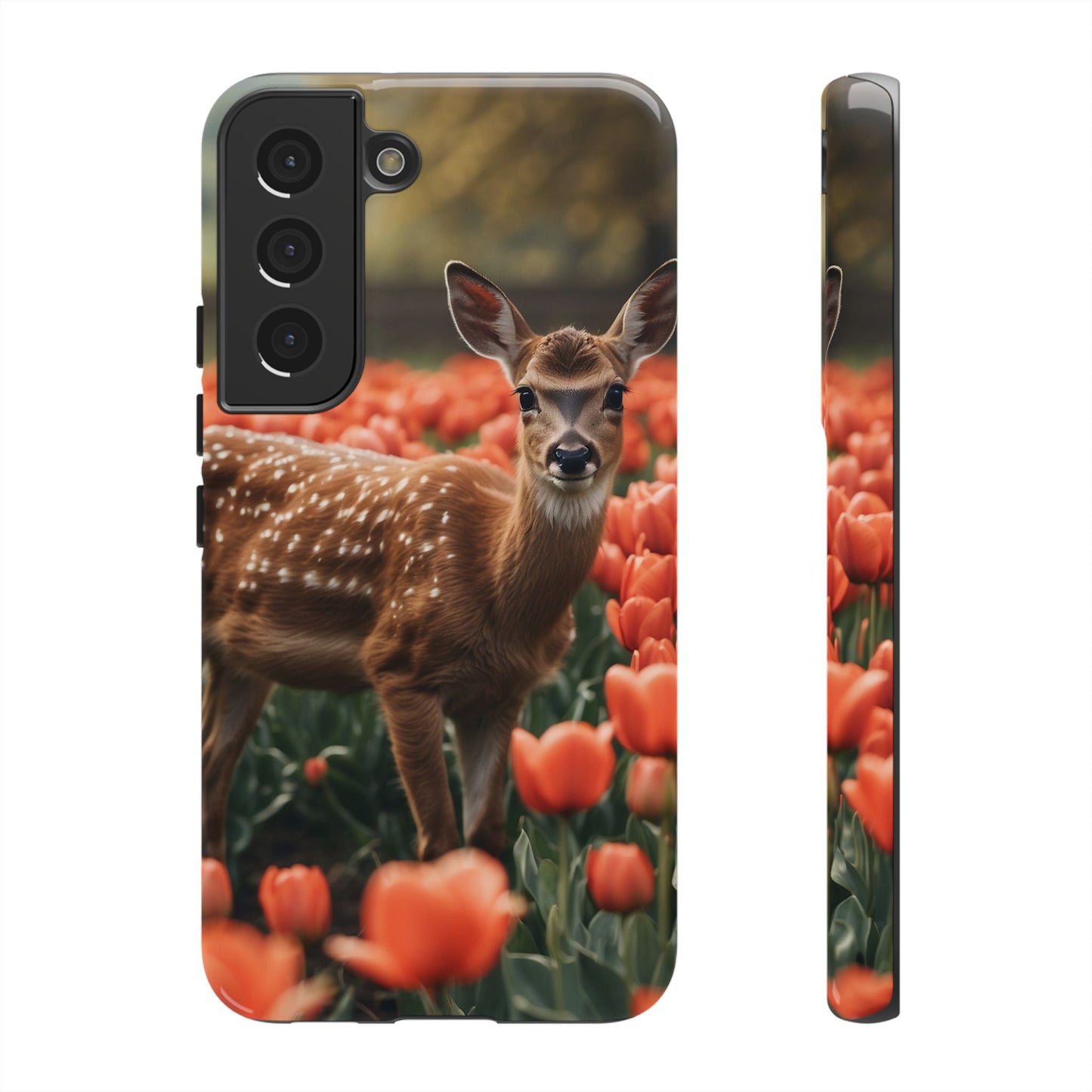 Fawn Among Tulips Samsung Galaxy Case