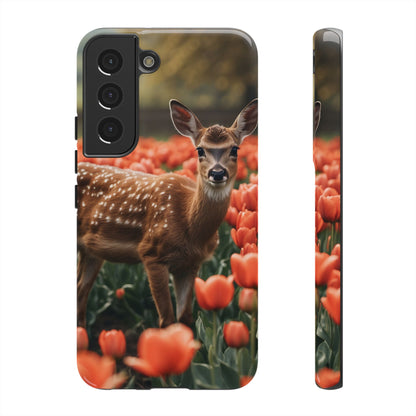 Fawn Among Tulips Samsung Galaxy Case