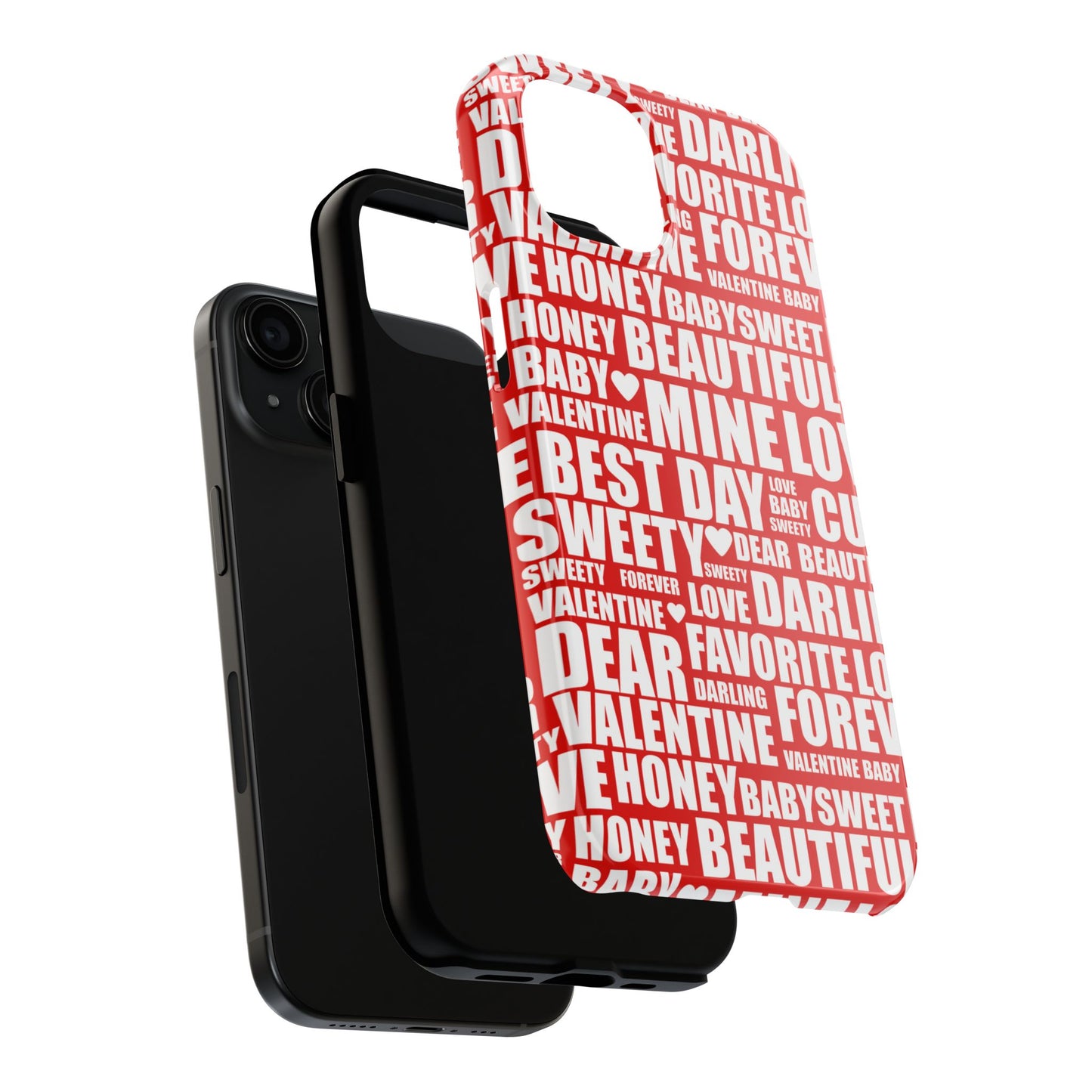 Valentine's Love Typography iPhone Case