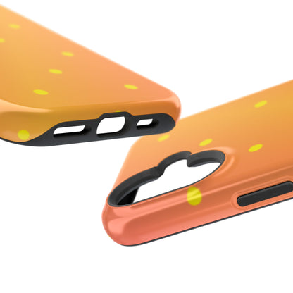 Sunset Gradient Polka Dots MagSafe iPhone Case – Shockproof, Matte Finish, Dual-Layer Protection