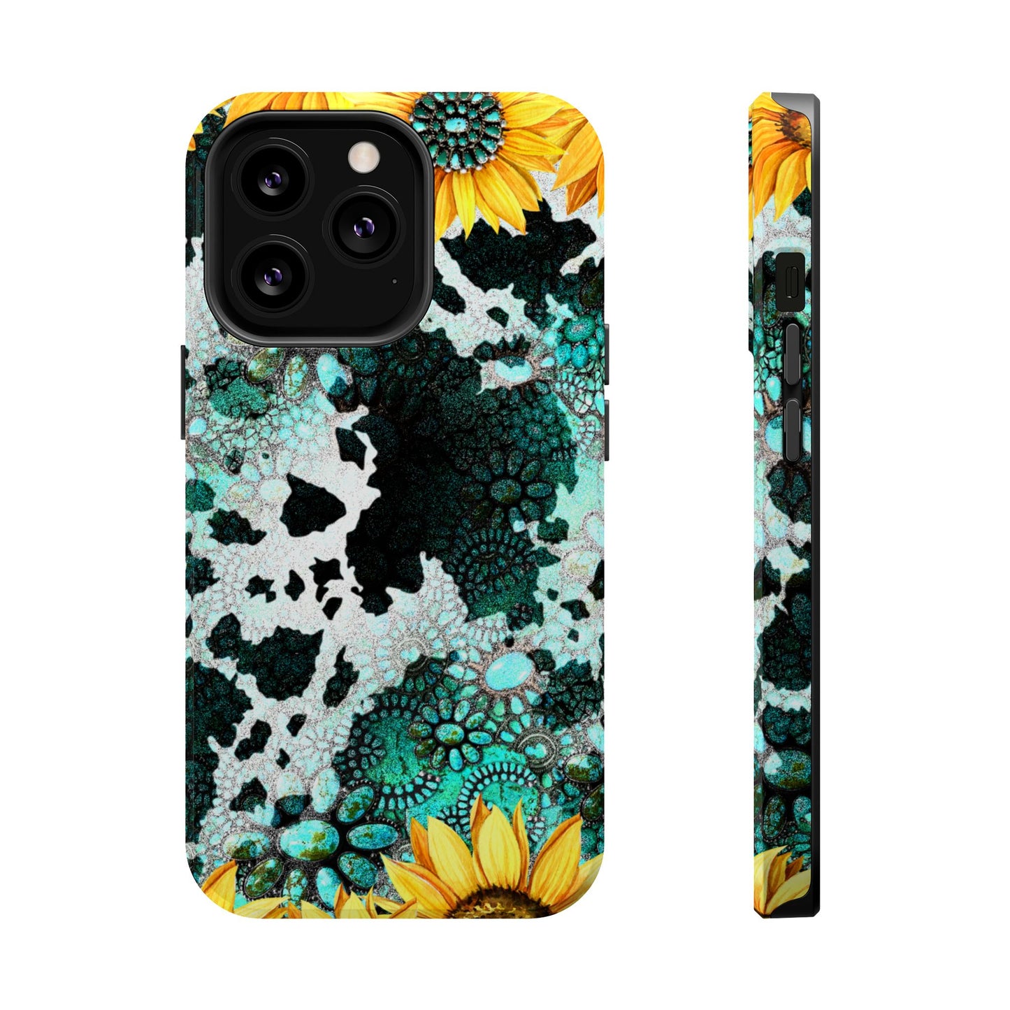 Boho Turquoise Sunflower Lace - MagSafe iPhone Series Case