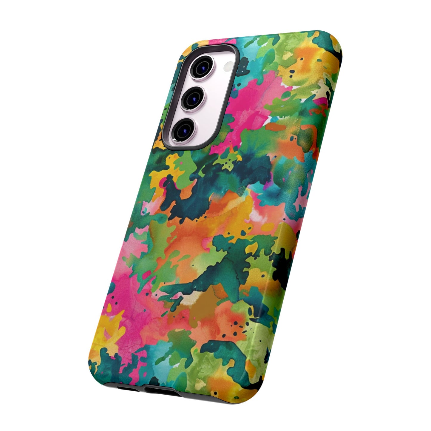 Vibrant Watercolor Splash Samsung Galaxy Case – Multicolor Abstract Artistic Design