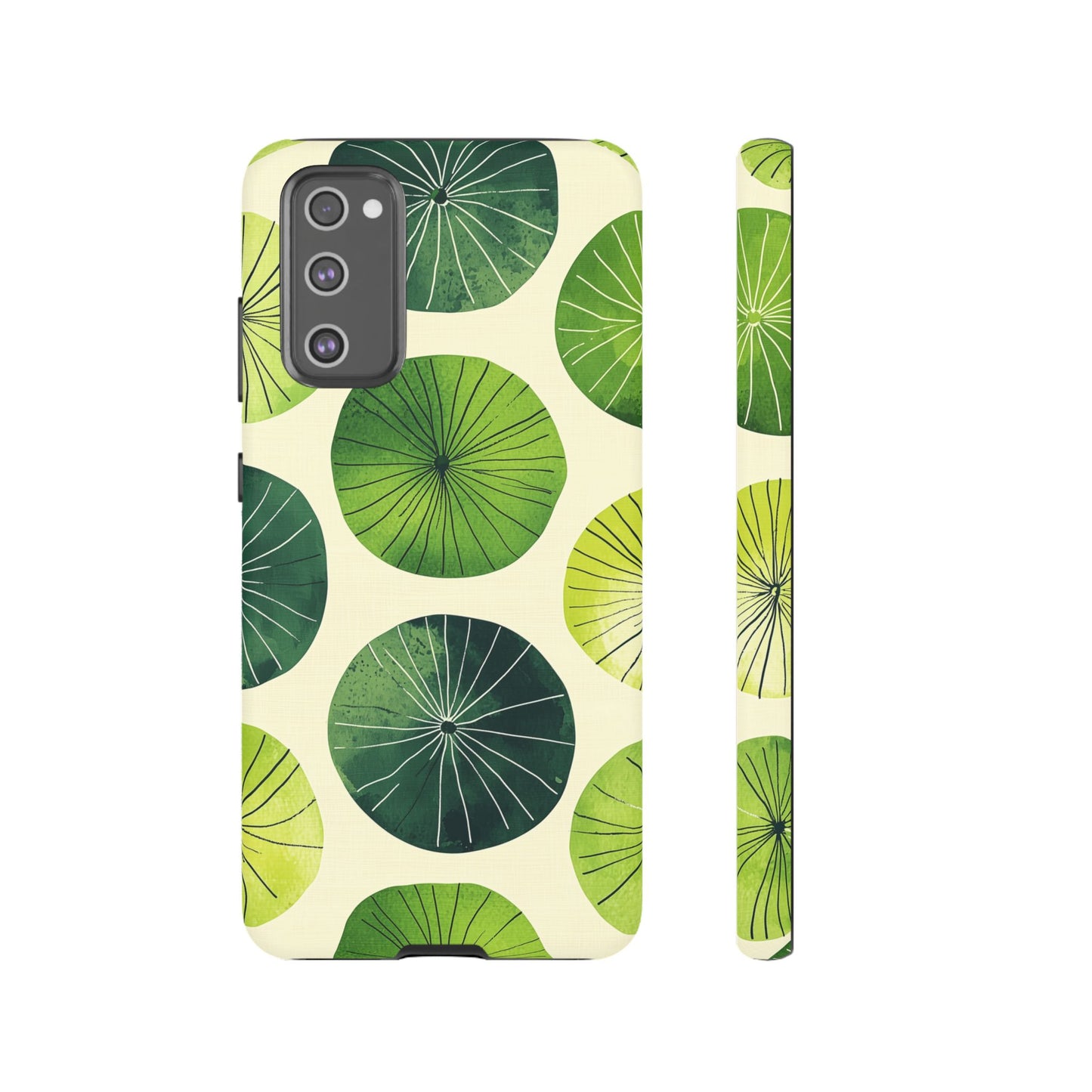 Watercolor Lily Pads Samsung Galaxy Case – Shockproof, Matte Finish, Dual-Layer Protection