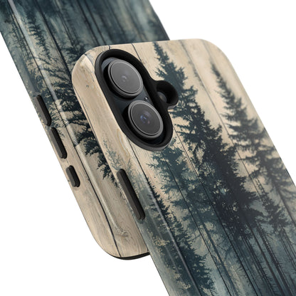 Misty Forest iPhone Case - Rustic Nature-Inspired Protective Cover