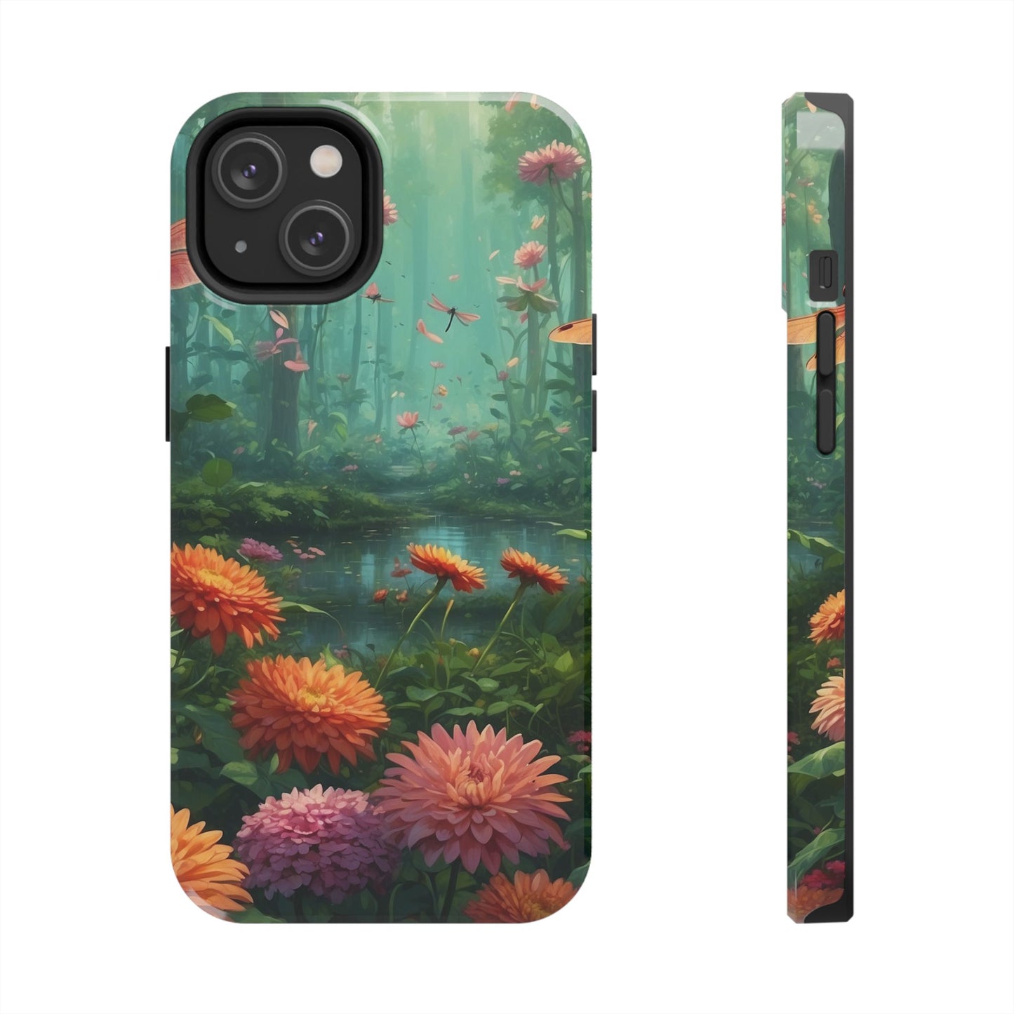 Enchanted Forest Dragonflies & Blossoms – iPhone Series Case