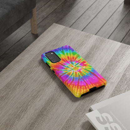 Vibrant Rainbow Spiral Tie-Dye Samsung Galaxy Case – Bold & Retro Style