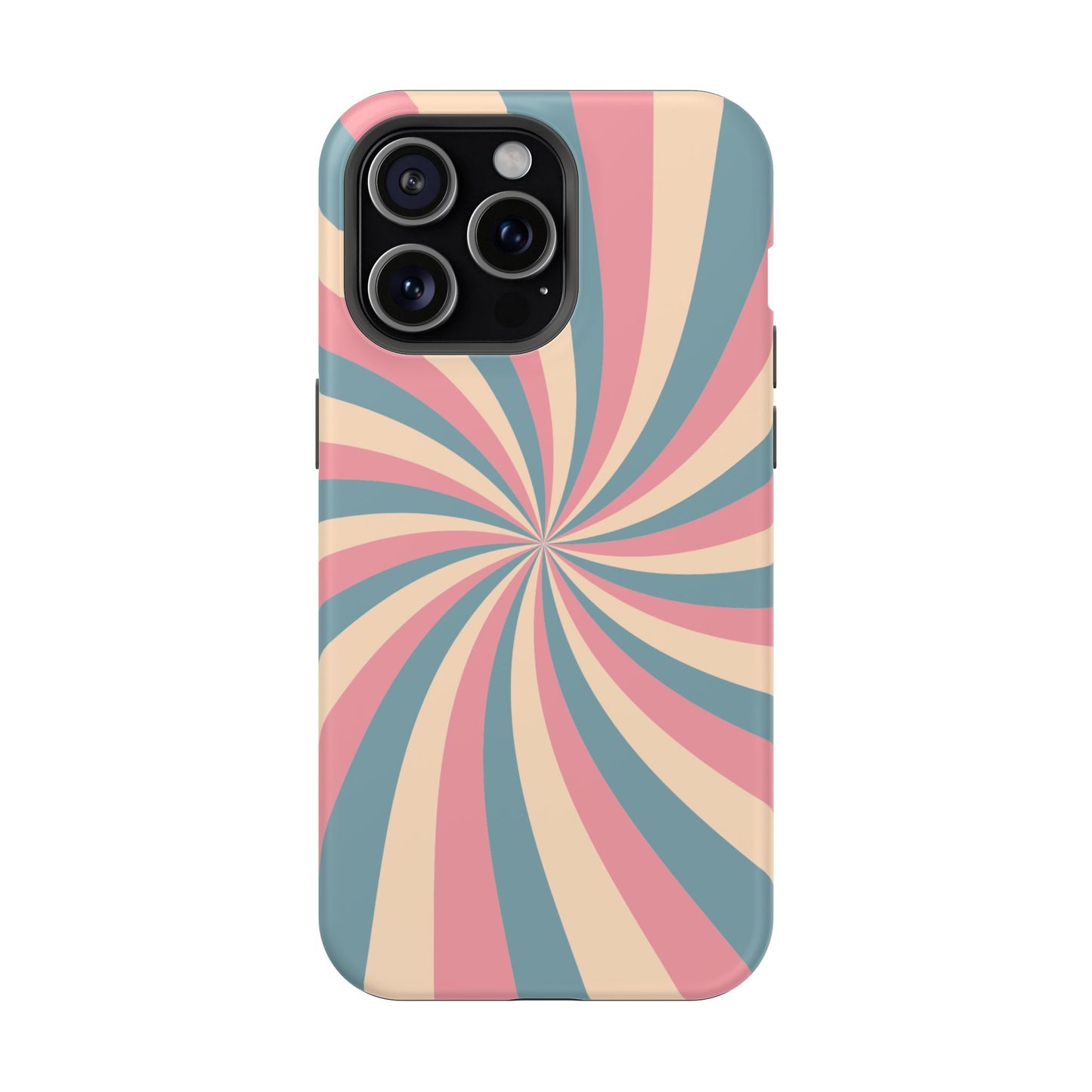 Vintage Pastel Swirl MagSafe iPhone Case – Dual-Layer Protection with 70s-Inspired Design