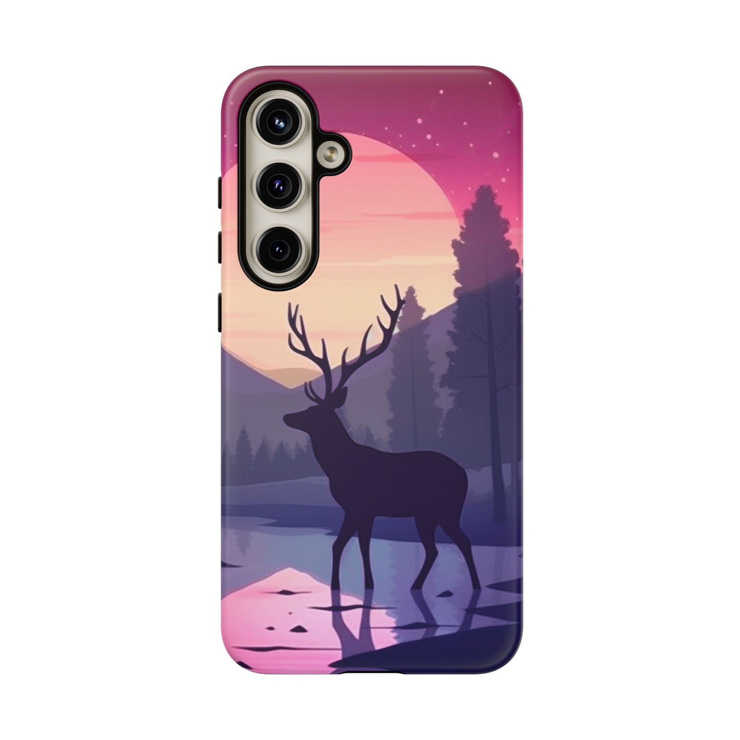 Twilight Elegance: Stag Reflection – Samsung Galaxy Case