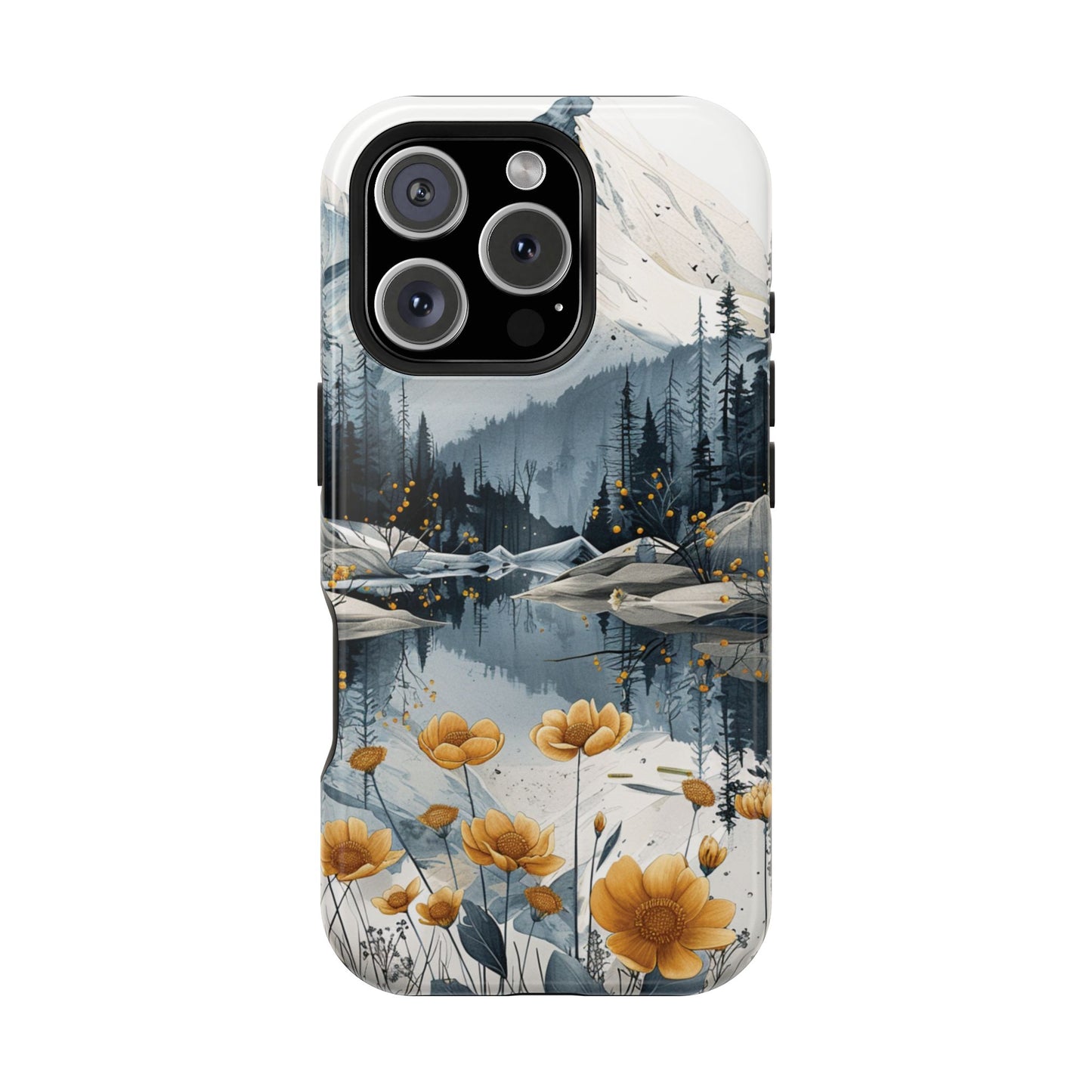 Silver Alpine Wildflower iPhone Case