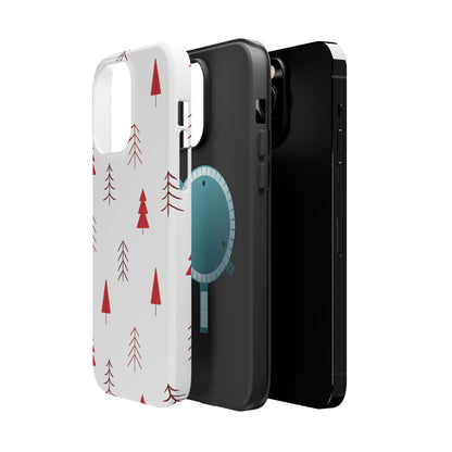 Scandi Red Pine Trees - MagSafe iPhone Series Case