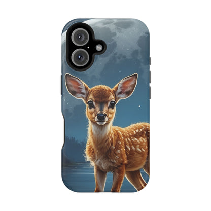 MagSafe-Compatible iPhone Case – Enchanted Fawn Under the Moonlit Sky