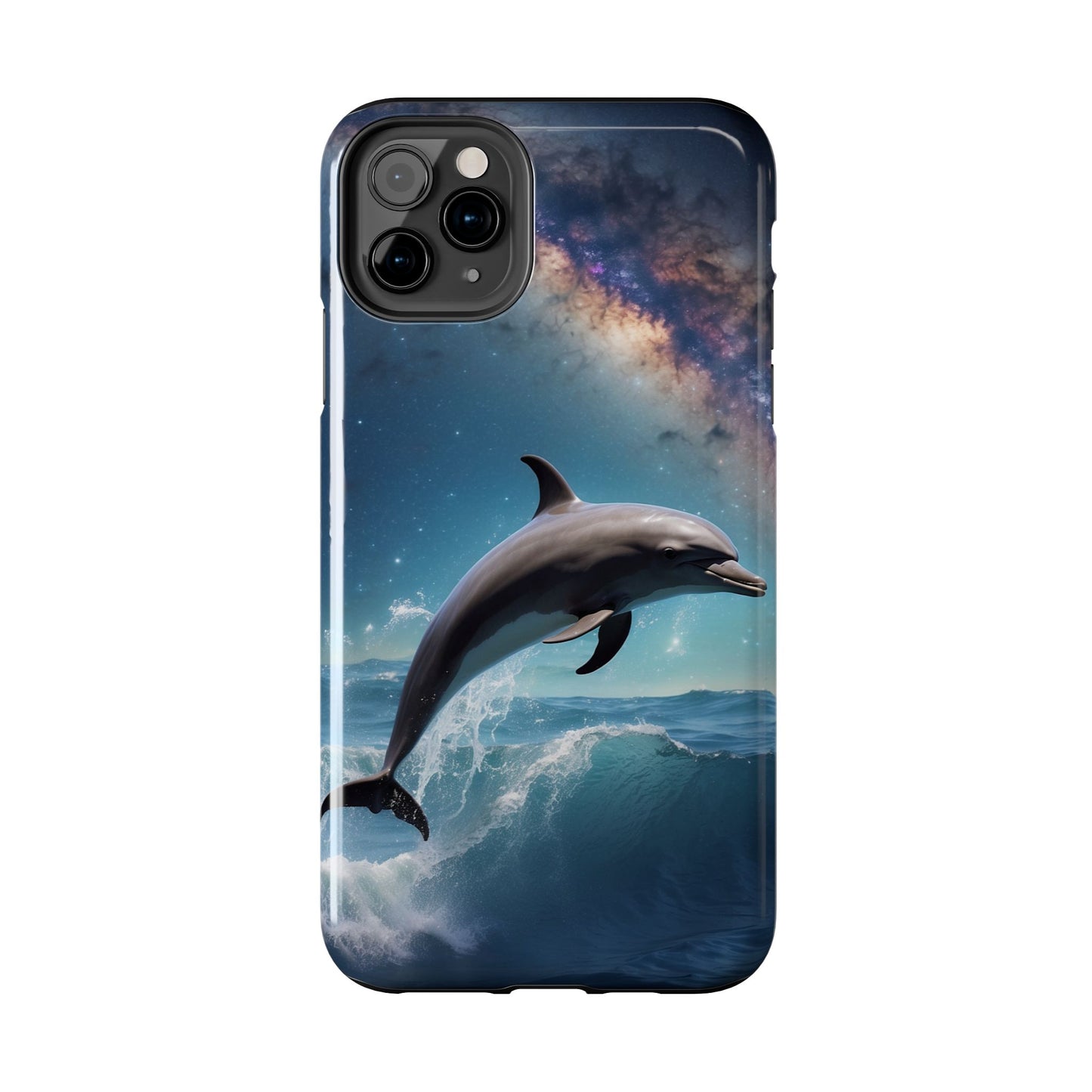 Dolphin Galaxy Splash - iPhone Case